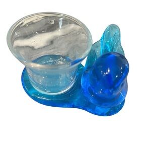Terra Studios Bluebird of Happiness Votive Candle Holder Signed Dated 2002